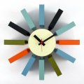 George Nelson Multi-Color Block 11.41 in. Wall Clock  