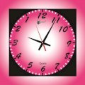 Lycans aNTI 0147 Analog Wall Clock (Pink, White) 