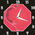 Lycans Anti 0051 Analog Wall Clock (Pink, Black) 