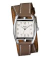 Hermes Midsize Stainless Steel Leather 30mm X 33mm 63742