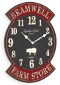 LC Designs UK - Bramwell - Grey / Deep Red Dial Wall Clock