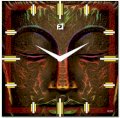 FineArts Buddha Face Analog Wall Clock (Multicolor)