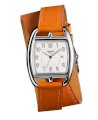 Hermes Midsize Stainless Steel Leather 30mm X 33mm 63743
