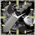 FineArts Watch And Knife Analog Wall Clock (Multicolor)