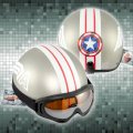 Mũ bảo hiểm HERO (HR1) - Captain America (bạc) Kính X400
