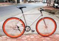 Xe Đạp Fixed Gear Trung Cấp (Trắng Cam)