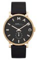 MARC JACOBS Baker Gold-Tone Black Leather Ladies Watch 36.5 mm MBM1269