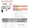 Máy mài  Ingersoll Rand 301B Super duty Angle Die Grinder