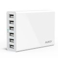 Sạc Aukey PA-U14 6 Ports USB Charging Station Wall Charger (50W 5V/10A) with AIPower Tech