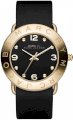 MARC JACOBS Amy Black Dial Gold Ion-plated Bezel Ladies Watch 36mm MBM1154