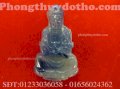 Mặt dây chuyền - Phật bà đá Saphia  xanhden đeo cổ dài 3,5 cm MPBSP1500