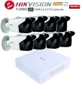 Trọn bộ 8 camera TVI hãng Hikvision trung cấp 720HD