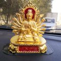Nước hoa Phật Bà Quan Thế Âm Bồ Tát mạ vàng 24k Cao cấp xe hơi_A09_032