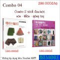 Combo 4 - Combo 2 sách đan móc Nón- Khăn - Găng Tay