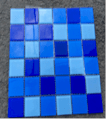 Gạch Mosaic kính ốp lát bể bơi xanh đậm (48*48*4)