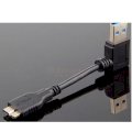 Cáp USB 3.0 Micro B, loại ngắn 10Cm, bẻ góc (Màu đen)
