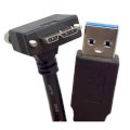 Cáp USB 3.0 Micro-B, loại ngắn 50Cm bẻ góc, bắt vít (màu đen)