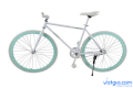 Xe đạp Fixed Gear Air Bike MK78 (trắng)