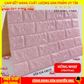 Xốp dán tường giả gạch màu hồng nhạt