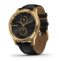 Đồng hồ thông minh Garmin Vivomove Luxe 42mm (Gold-Black, Leather)