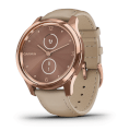 Đồng hồ thông minh Garmin Vivomove Luxe 42mm (Rose Gold-Light Sand, Leather)
