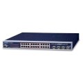 Planet WGSW-24040HP4 L2 + 24-Cổng 10/100 / 1000Mbps Công tắc PoE + được quản lý với 4 cổng SFP +