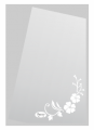 Gương nhà tắm in hoa văn Pioneer hình chữ nhật 50x70cm - PE106B