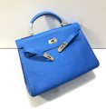 Túi HERMES KELLY mầu xanh da trời