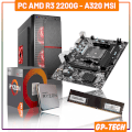 Máy tính để bàn AMD A320/ RYZEN 3 2200G chiến LOL, FO4, Võ Lâm Max Setting