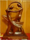 Tượng gỗ nghệ thuật - Đôi múa khiêu vũ MS02