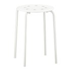 Ghế đẩu tròn màu trắng MARIUS- IKEA, Thụy Điển