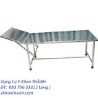 Bàn khám tiểu phẩu, siêu âm có chống chữ A 600X1800X750mm