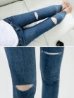 Quần Jeans rách gối lệch sành điệu QD31 