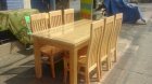 Bộ bàn ghế ăn gỗ sồi tự nhiên Bàn 1m6 +6 ghế