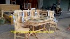 Bộ bàn ăn gỗ sồi OVT , TC - BG4DH5  80 cm x 160 cm