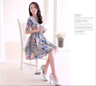 Đầm xòe hoa mẫu đơn - có hình thật G36SGD
