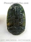 Mặt Phật đại thế chí bồ tát màu xanh đen 3,2x 5,1cm
