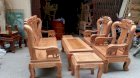 ​​Bộ bàn ghế voi gỗ sồi Nga tay 10 BGSN05