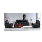 Ghế sofa văn phòng cao cấp Hòa Phát SF12-1 bọc PVC đen