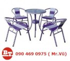 Bàn ghế cafe giả mây BT-204