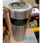 Thùng rác inox tròn không gạt tàn KBN - SN62