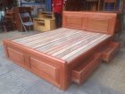 Giường ngủ gỗ xoan đào 2 hộc kéo BK 45