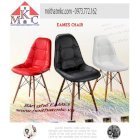Ghế da chân gỗ đan Eames MKC-J04