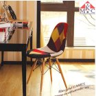 Ghế nỉ chân gỗ đan Eames MKC-J06