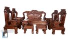 Bàn ghế gỗ hương tay 14-10 món Lê Nguyễn - A13