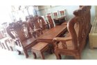 Bộ bàn ghế 6 món đục đào gỗ hương Dương Mộc