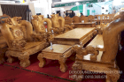 Bộ bàn ghế cột 20 gỗ gõ đỏ