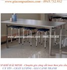 Bàn ghế nhà ăn inox công nghiệp Hải Minh HM0016