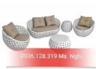 Bộ bàn ghế sofa nhựa giả mây QT-006