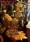 Tượng gà trống bằng đồng mạ vàng phong thủy